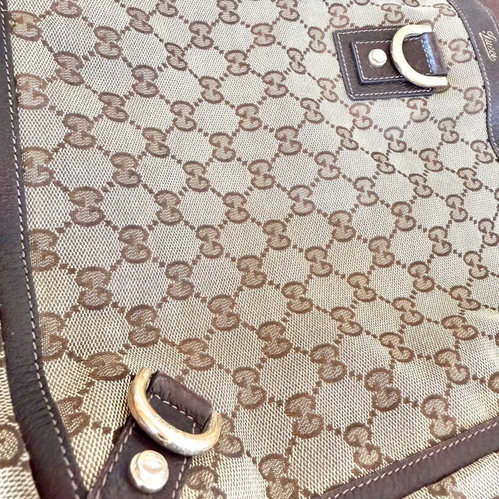 Gucci Abbey GG Canvas Monogram Tote Bag with COA - Picture 16 of 17
